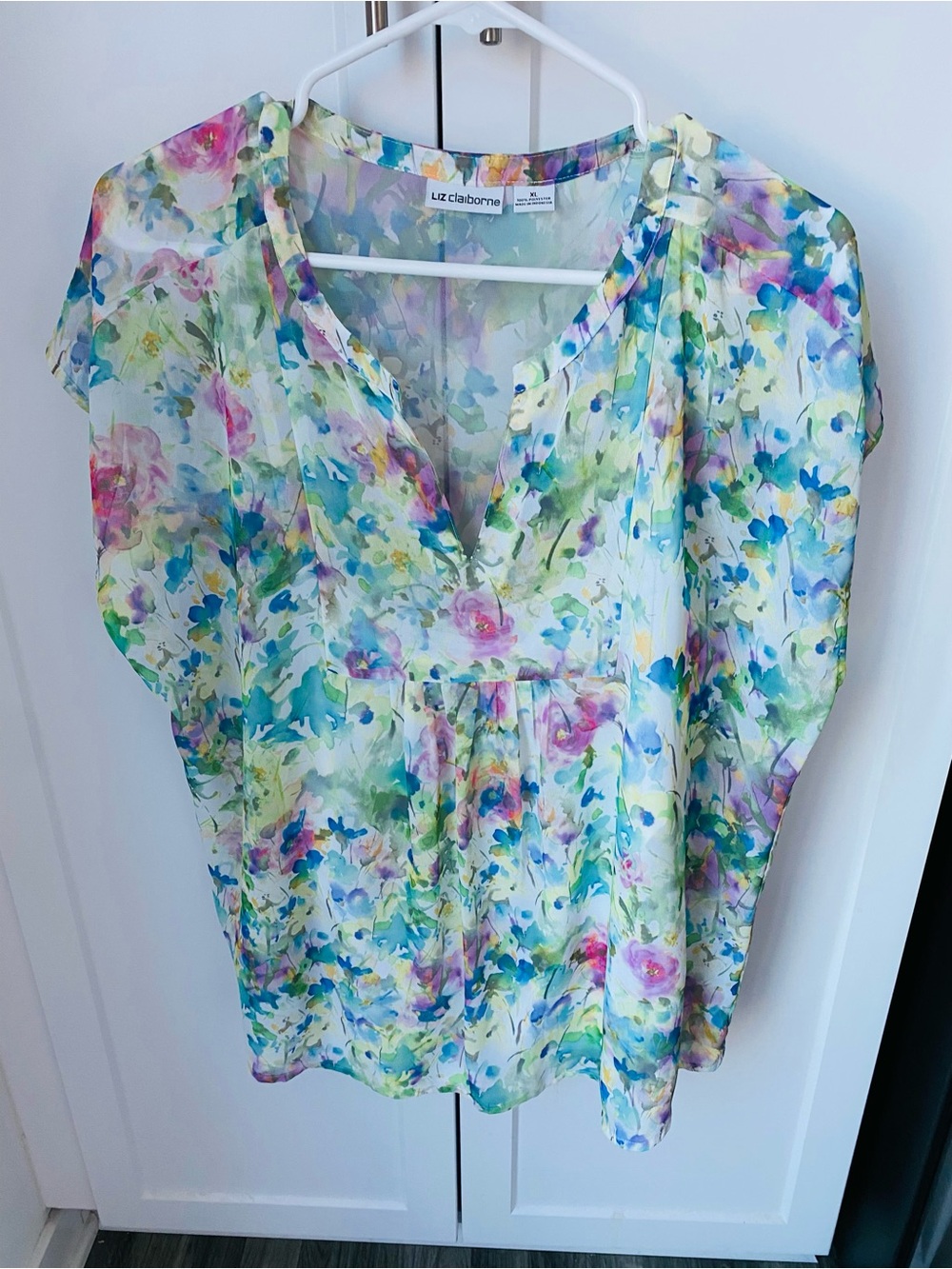 Liz Claiborne womens XL floral blouse